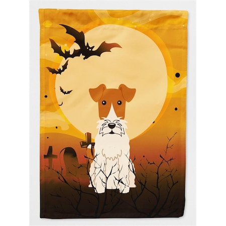 Carolines Treasures Halloween Wire Fox Terrier Flag Canvas House Size BB4367CHF